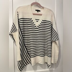 Striped v neck sweater